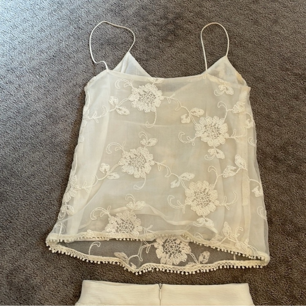 Floral Lace Overlay Camisole